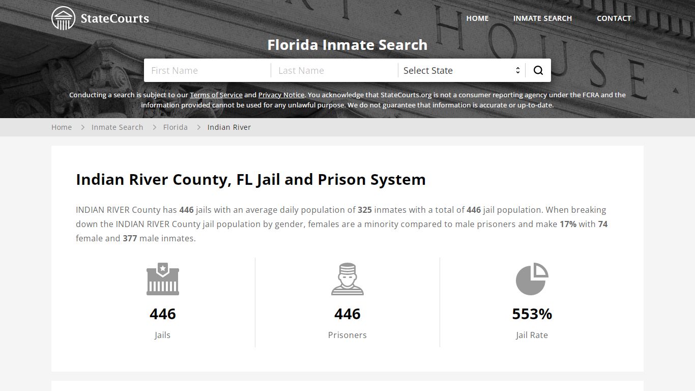 Indian River County, FL Inmate Search - StateCourts