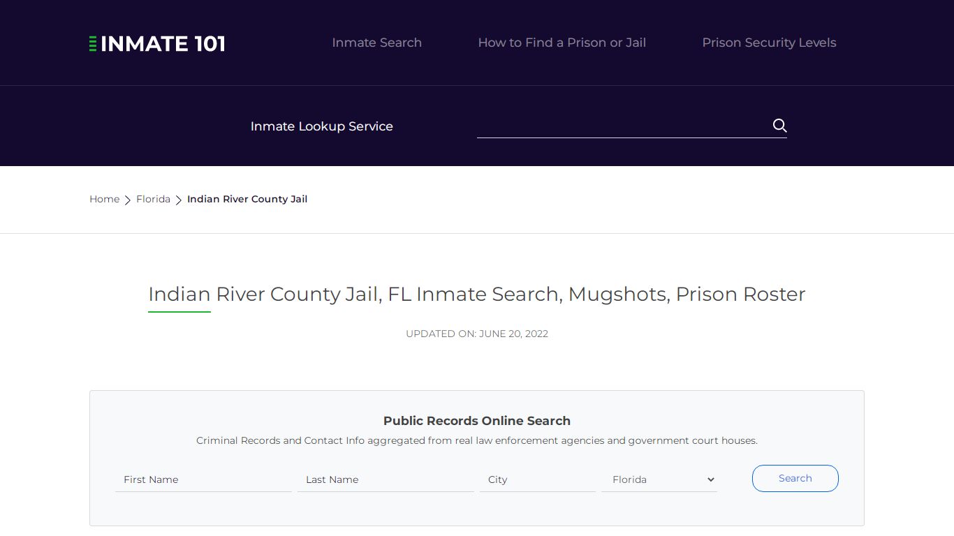 Indian River County Jail, FL Inmate Search, Mugshots ...